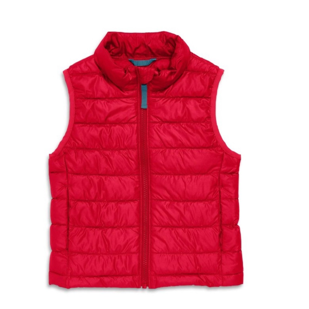 Primary Red Puffer Vest for Kids